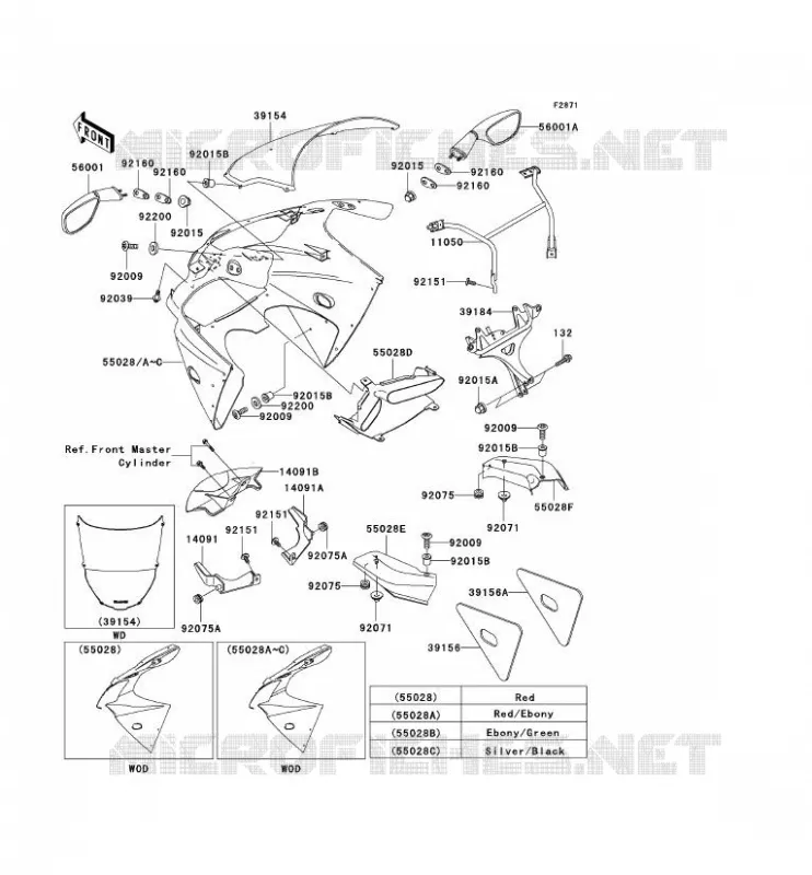 COWLING Kawasaki MOTOS 600 2000 NINJA ZX-6R  ZX600-J1