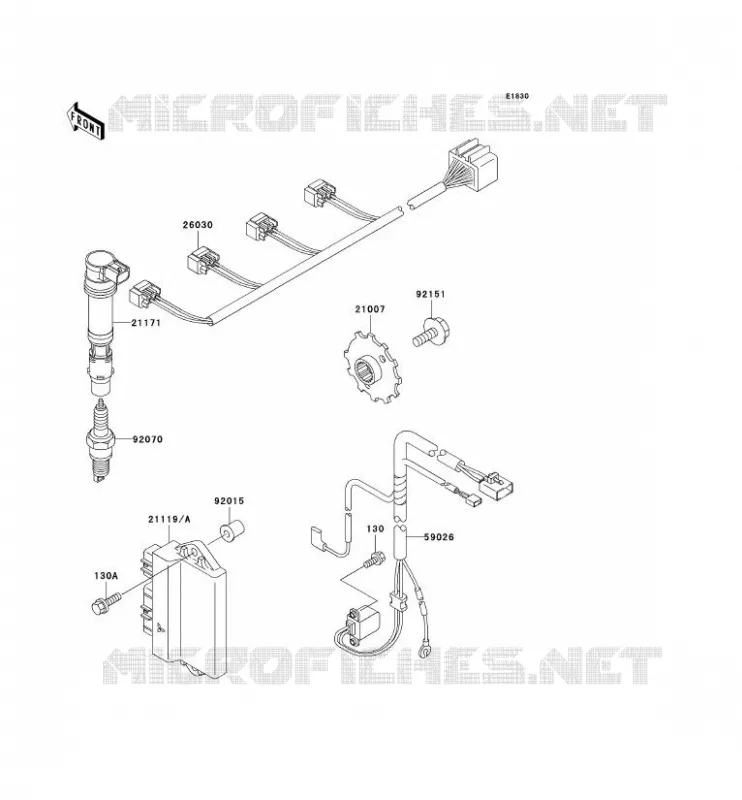 IGNITION SYSTEM Kawasaki MOTOS 600 2000 NINJA ZX-6R  ZX600-J1
