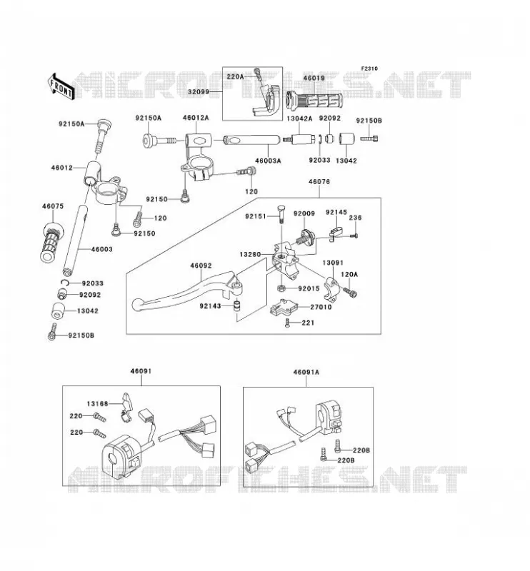 HANDLEBAR Kawasaki MOTOS 600 2000 NINJA ZX-6R  ZX600-J1H