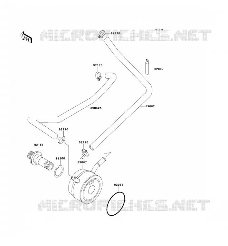 OIL RADIATOR Kawasaki MOTOS 600 2000 NINJA ZX-6R  ZX600-J1H