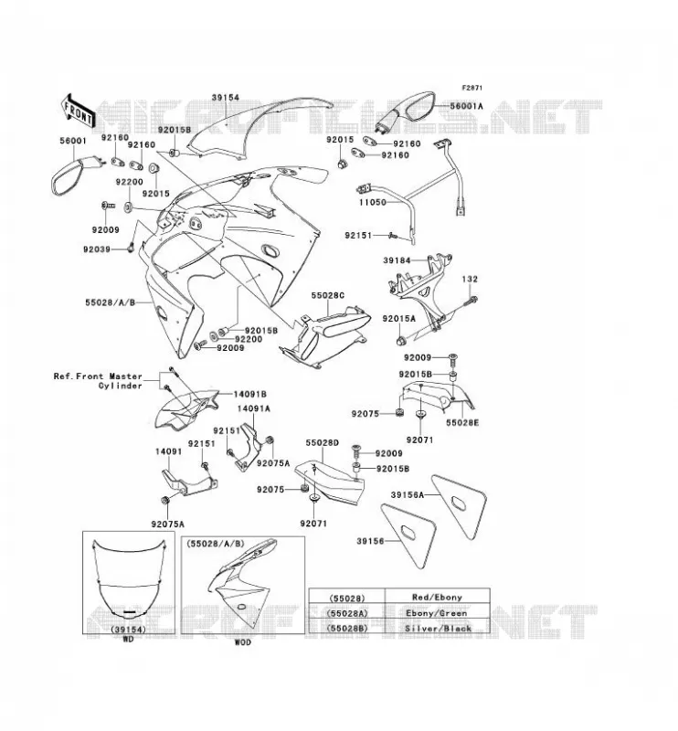 COWLING Kawasaki MOTOS 600 2000 NINJA ZX-6R  ZX600-J1P
