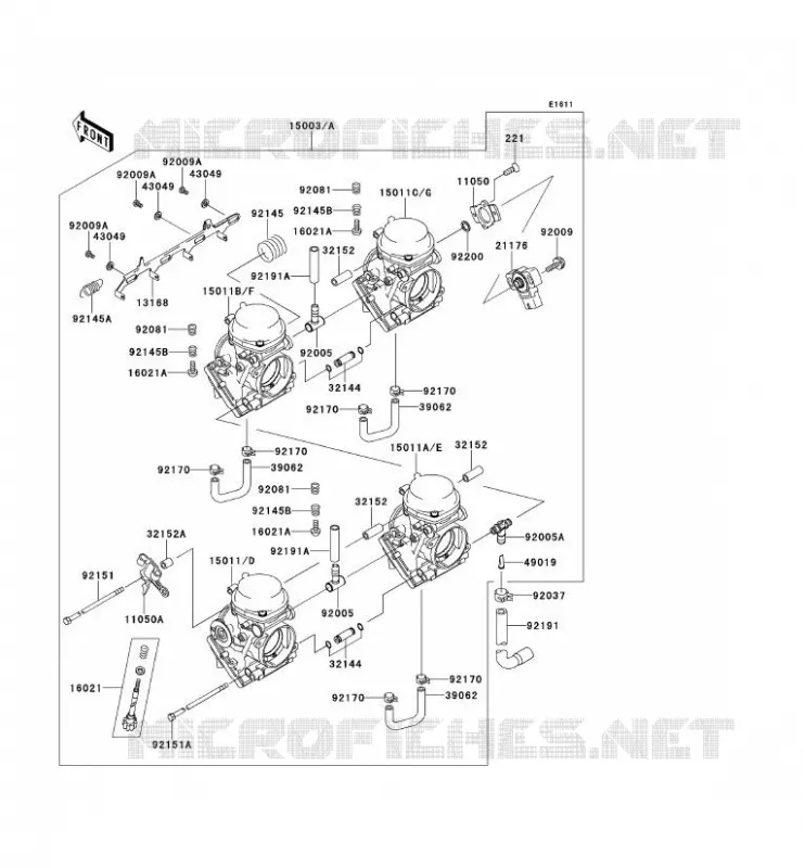 CARBURETOR Kawasaki MOTOS 600 2000 NINJA ZX-6R  ZX600-J1P