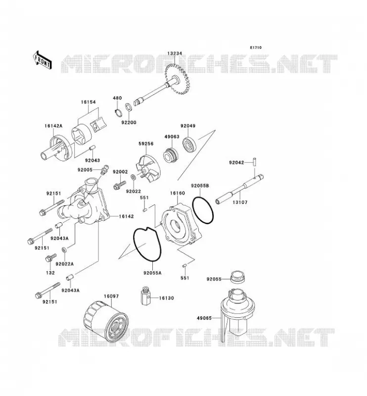 OIL PUMP Kawasaki MOTOS 600 2000 NINJA ZX-6R  ZX600-J1P