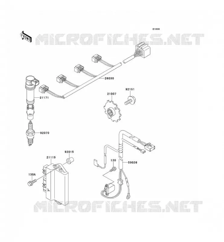 IGNITION SYSTEM Kawasaki MOTOS 600 2000 NINJA ZX-6R  ZX600-J1P