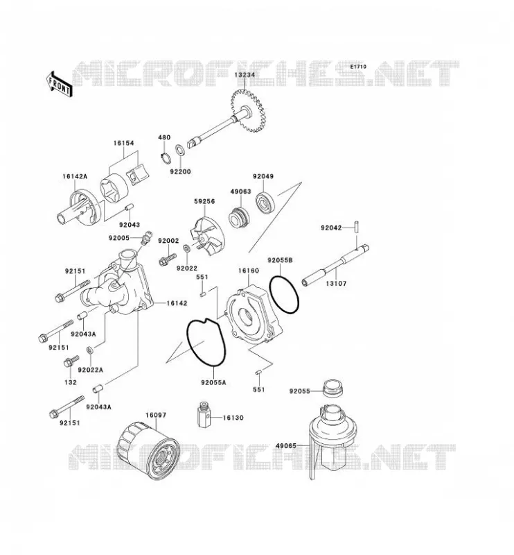 OIL PUMP Kawasaki MOTOS 600 2000 NINJA ZX-6R  ZX600-J1P