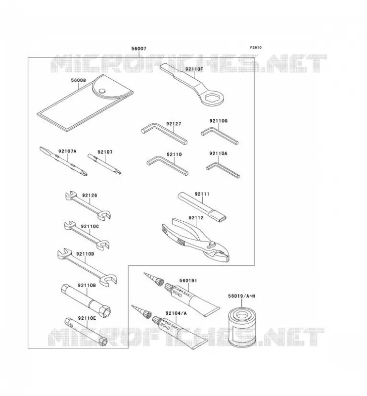 TOOL Kawasaki MOTOS 600 2000 NINJA ZX-6R  ZX600-J1P