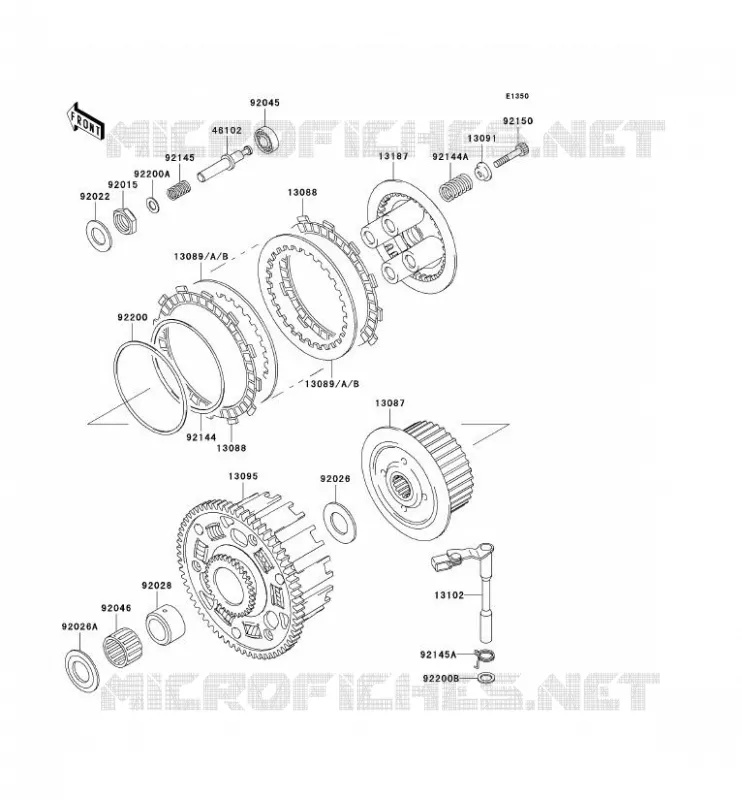 CLUTCH Kawasaki MOTOS 600 2001 NINJA ZX-6R  ZX600-J2