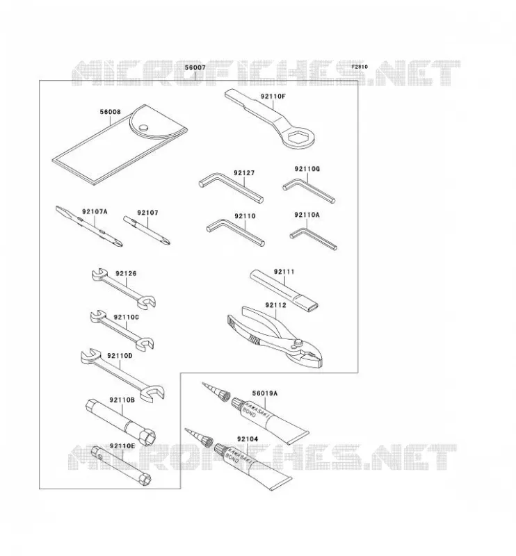 TOOL Kawasaki MOTOS 600 2001 NINJA ZX-6R  ZX600-J2