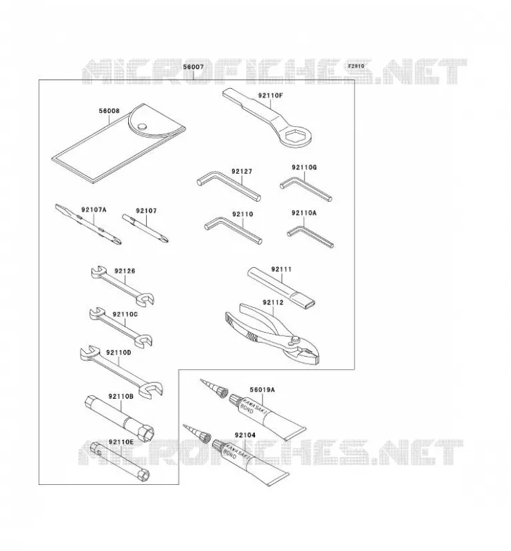 TOOL Kawasaki MOTOS 600 2001 NINJA ZX-6R  ZX600-J2