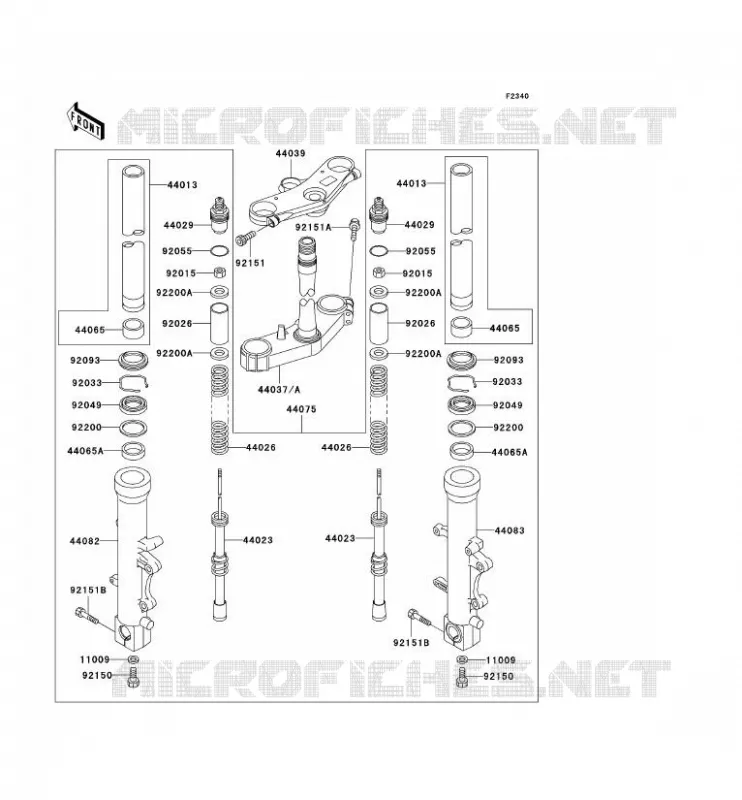 FRONT FORK Kawasaki MOTOS 600 2001 NINJA ZX-6R  ZX600-J2
