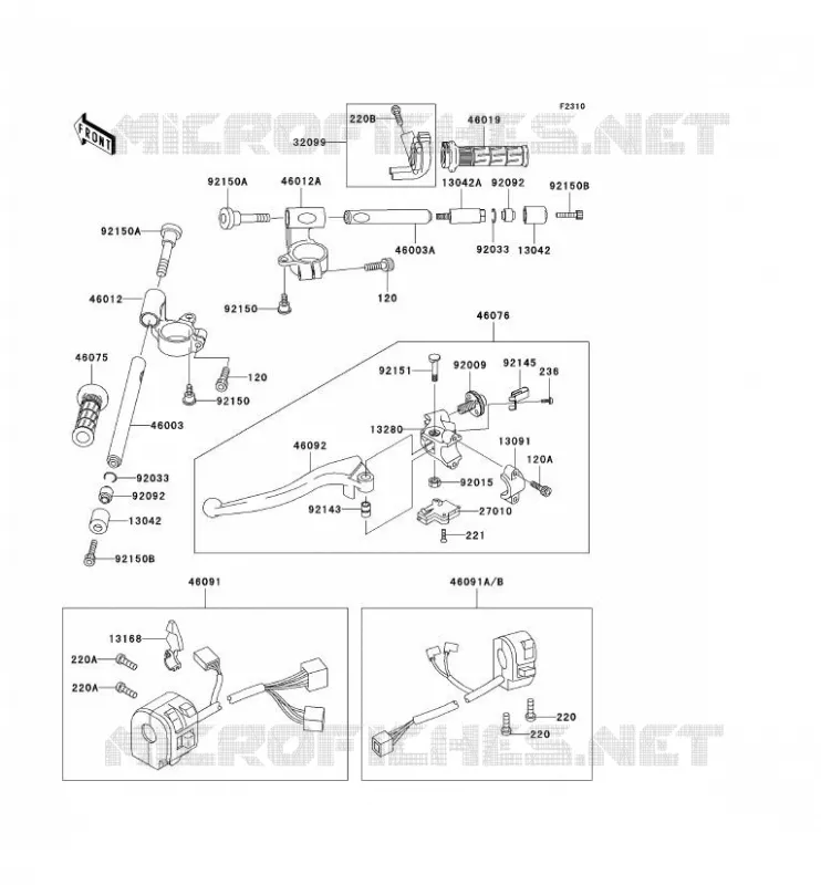HANDLEBAR Kawasaki MOTOS 600 2001 NINJA ZX-6R  ZX600-J2