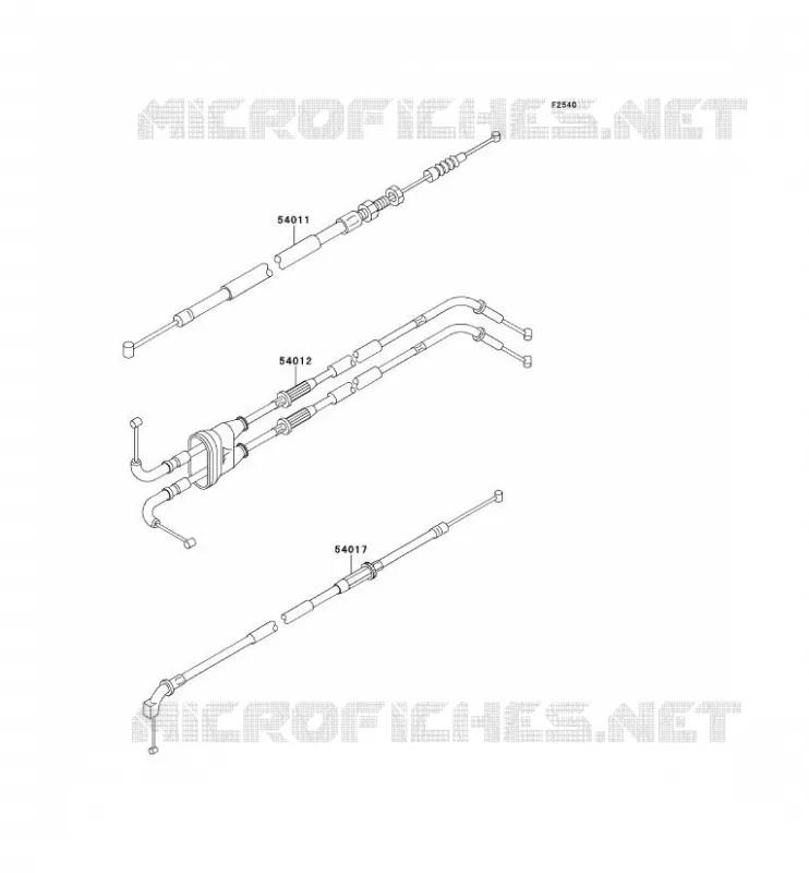 CABLES Kawasaki MOTOS 600 2001 NINJA ZX-6R  ZX600-J2P
