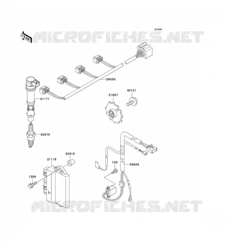IGNITION SYSTEM Kawasaki MOTOS 600 2001 NINJA ZX-6R  ZX600-J2P