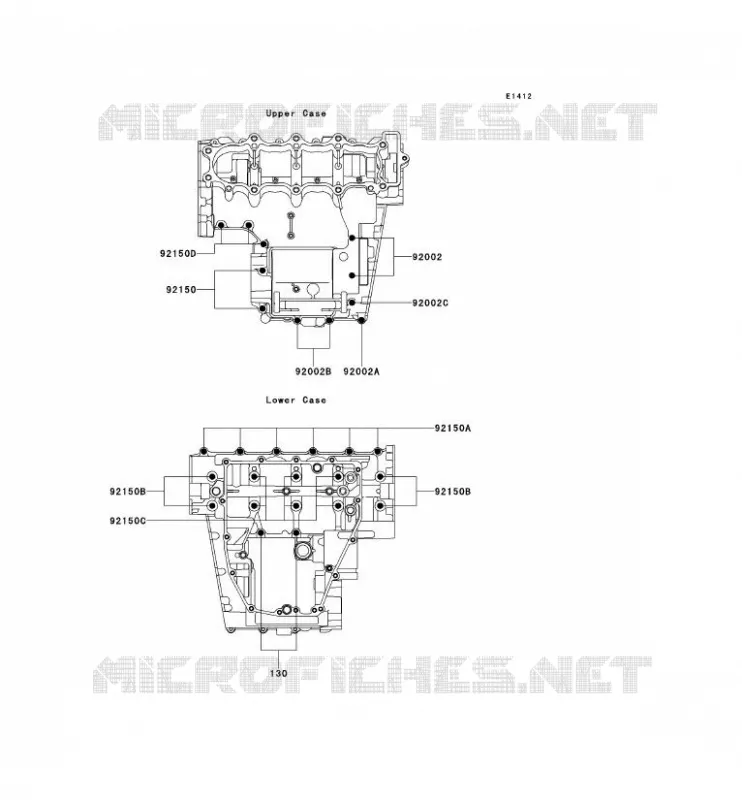 CRANKCASE BOLT Kawasaki MOTOS 600 2001 NINJA ZX-6R  ZX600-J2P