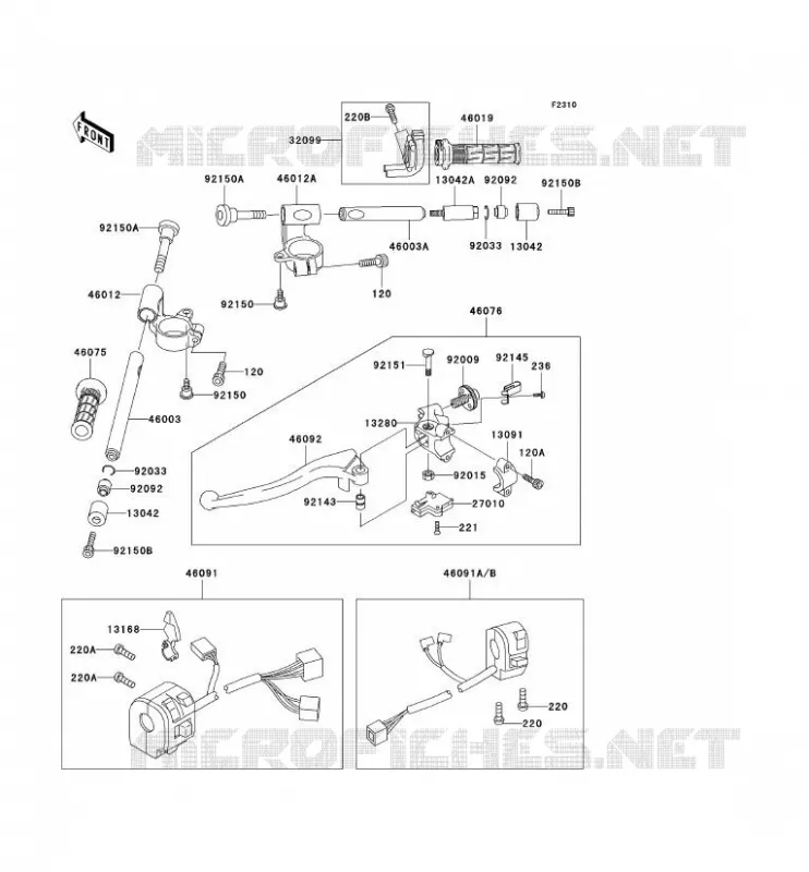 HANDLEBAR Kawasaki MOTOS 600 2002 NINJA ZX-6R  ZX600-J3