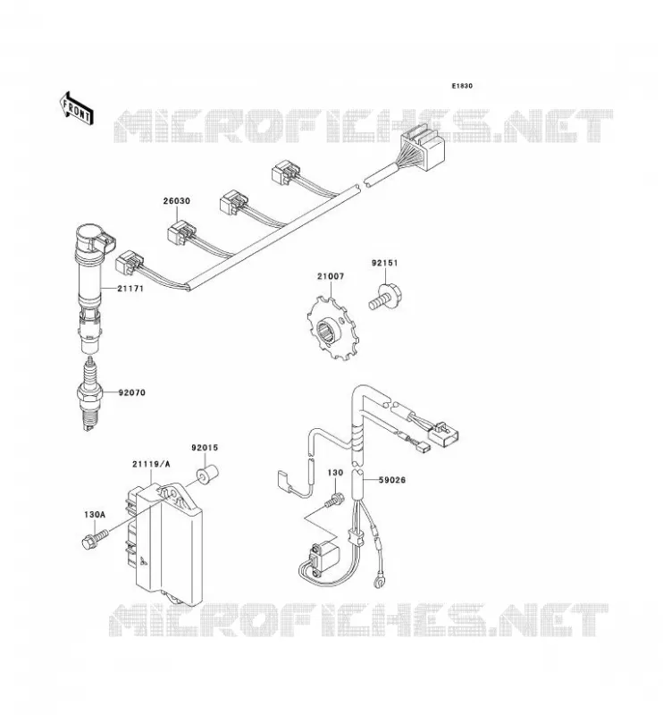 IGNITION SYSTEM Kawasaki MOTOS 600 2002 NINJA ZX-6R  ZX600-J3