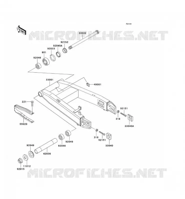 SWINGARM Kawasaki MOTOS 600 2002 NINJA ZX-6R  ZX600-J3