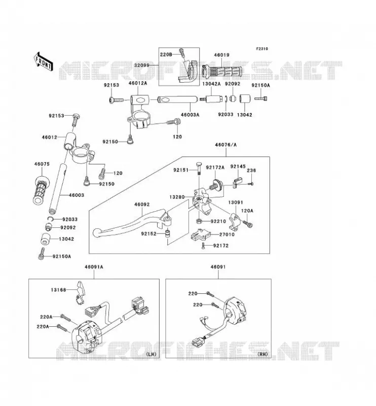 HANDLEBAR Kawasaki MOTOS 600 2008 ZZR600  ZX600J8F