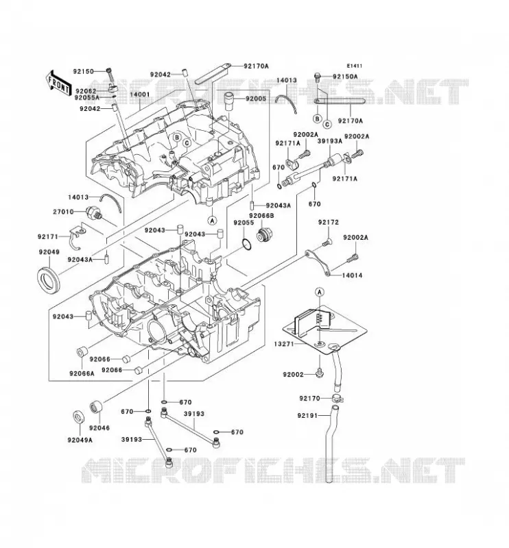 CRANKCASE(S) Kawasaki MOTOS 600 2004 NINJA ZX-6RR  ZX600-M1