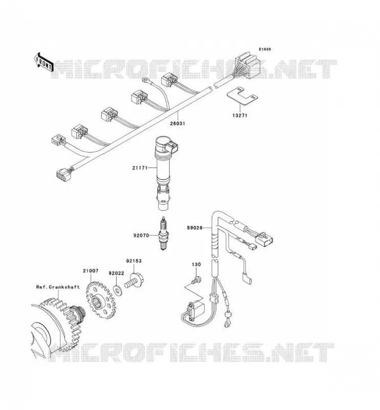 IGNITION SYSTEM Kawasaki MOTOS 600 2004 NINJA ZX-6RR  ZX600-M1