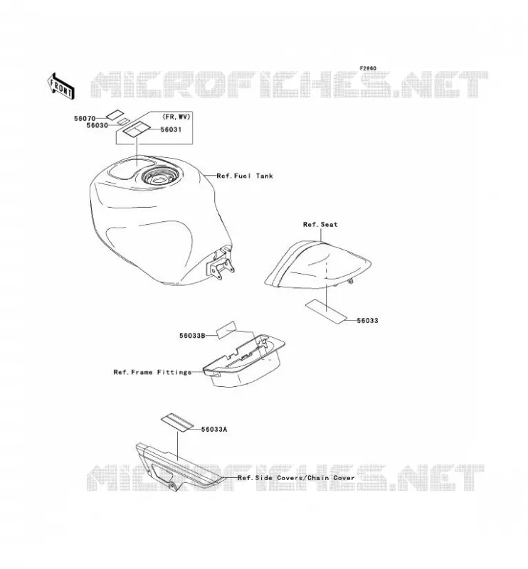 LABELS Kawasaki MOTOS 600 2004 NINJA ZX-6RR  ZX600-M1H