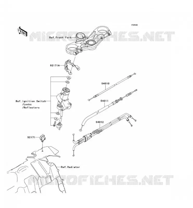 CABLES Kawasaki MOTOS 600 2007 NINJA ZX-6R  ZX600P7F