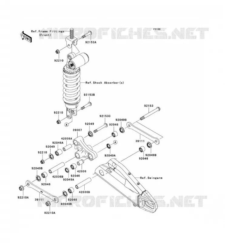 REAR SUSPENSION Kawasaki MOTOS 600 2007 NINJA ZX-6R  ZX600P7F