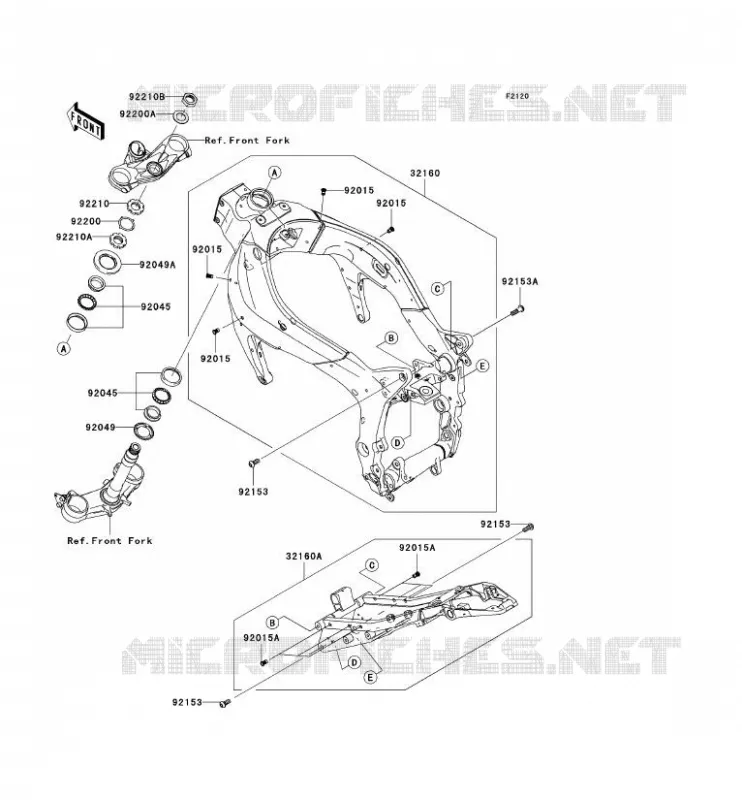 CHASSIS Kawasaki MOTOS 600 2007 NINJA ZX-6R  ZX600P7F