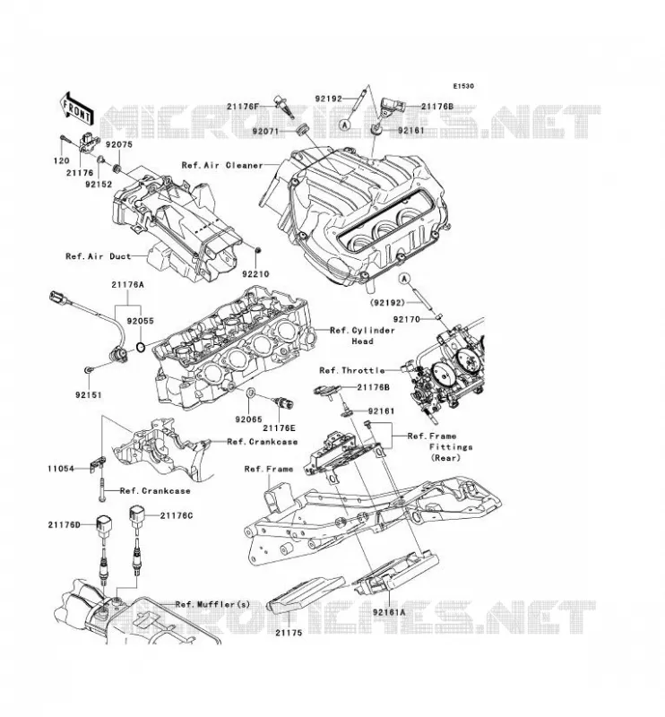 FUEL INJECTION Kawasaki MOTOS 600 2007 NINJA ZX-6R  ZX600P7F