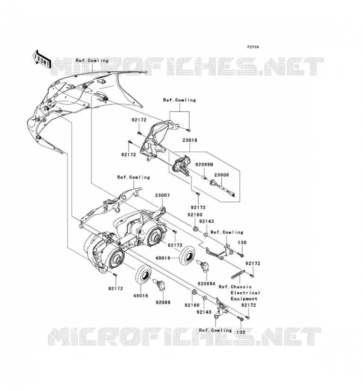 LENS(S) Kawasaki MOTOS 600 2007 NINJA ZX-6R  ZX600P7F