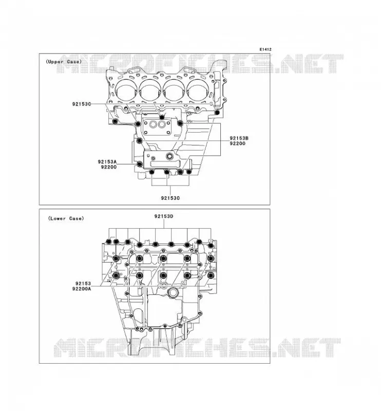 CRANKCASE BOLT Kawasaki MOTOS 600 2008 NINJA ZX-6R  ZX600P8F