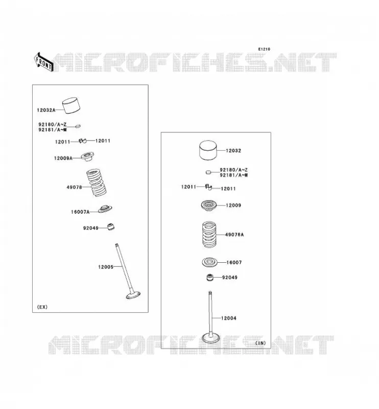 VALVE Kawasaki MOTOS 600 2008 NINJA ZX-6R  ZX600P8F