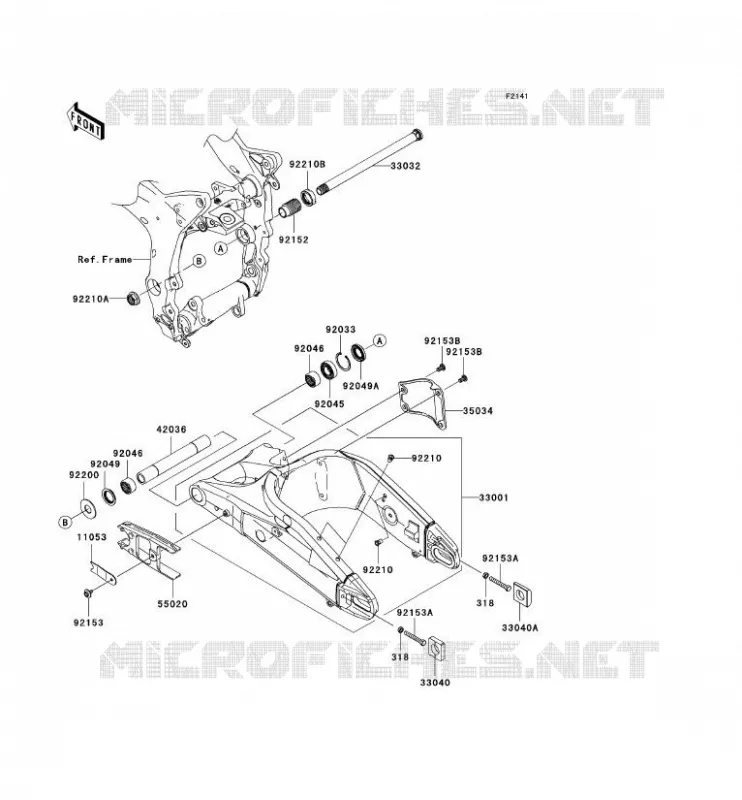 SWINGARM Kawasaki MOTOS 600 2008 NINJA ZX-6R  ZX600P8F