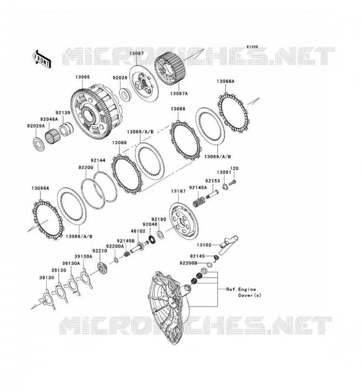 CLUTCH Kawasaki MOTOS 600 2008 NINJA ZX-6R  ZX600P8F