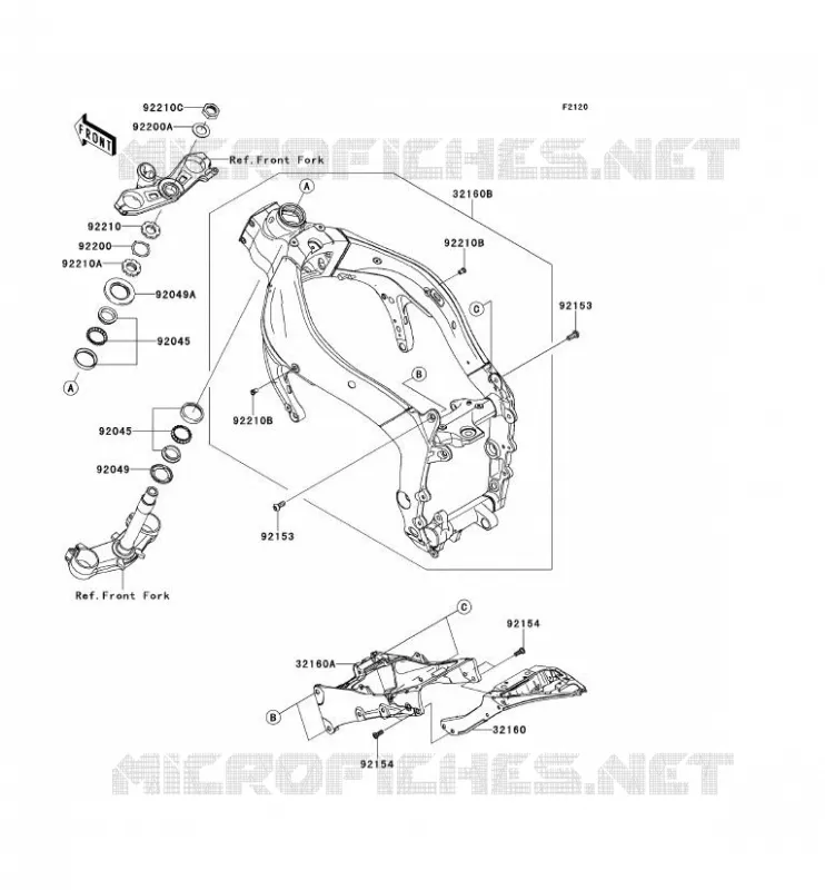 CHASSIS Kawasaki MOTOS 600 2009 NINJA ZX-6R  ZX600R9F