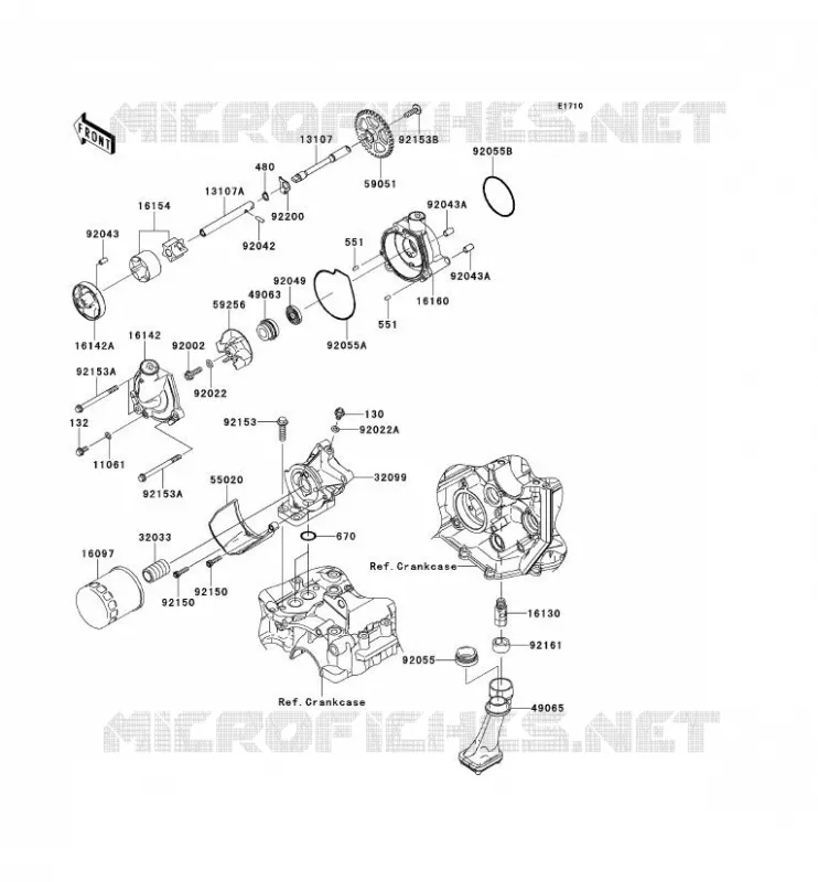 OIL PUMP Kawasaki MOTOS 600 2009 NINJA ZX-6R  ZX600R9F