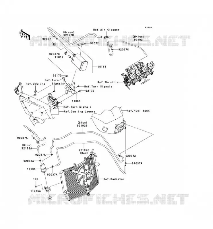 FUEL EVAPORATION SYSTEM(CA) Kawasaki MOTOS 600 2010 NINJA ZX-6R  ZX600RAF