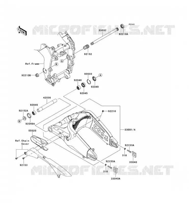 SWINGARM Kawasaki MOTOS 600 2010 NINJA ZX-6R  ZX600RAF