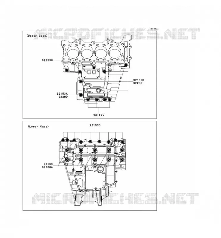 CRANKCASE BOLT Kawasaki MOTOS 600 2011 NINJA ZX-6R  ZX600RBF