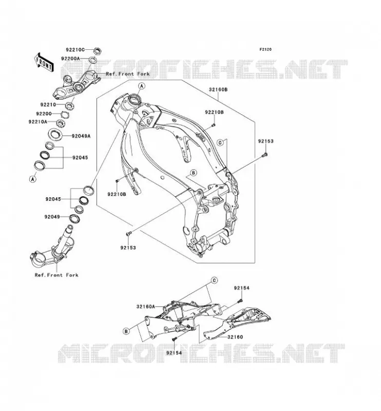 CHASSIS Kawasaki MOTOS 600 2011 NINJA ZX-6R  ZX600RBF