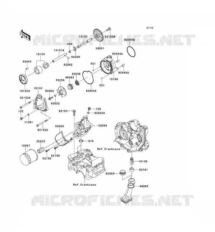 OIL PUMP Kawasaki MOTOS 600 2011 NINJA ZX-6R  ZX600RBF