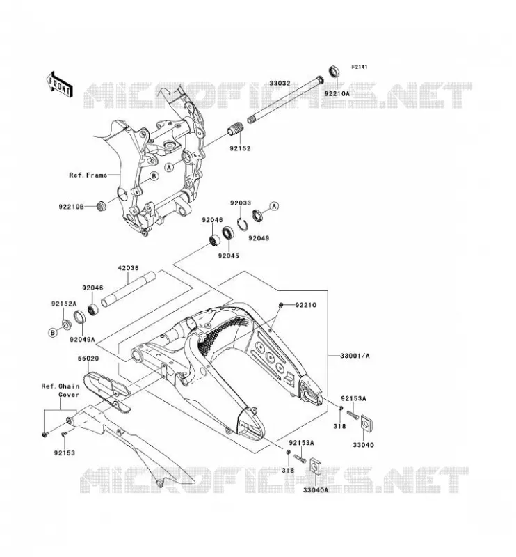 SWINGARM Kawasaki MOTOS 600 2011 NINJA ZX-6R  ZX600RBF