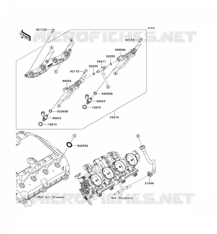 INJECTOR Kawasaki MOTOS 600 2012 NINJA ZX-6R  ZX600RCF