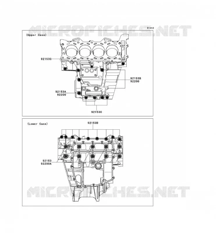 CRANKCASE BOLT Kawasaki MOTOS 600 2012 NINJA ZX-6R  ZX600RCF