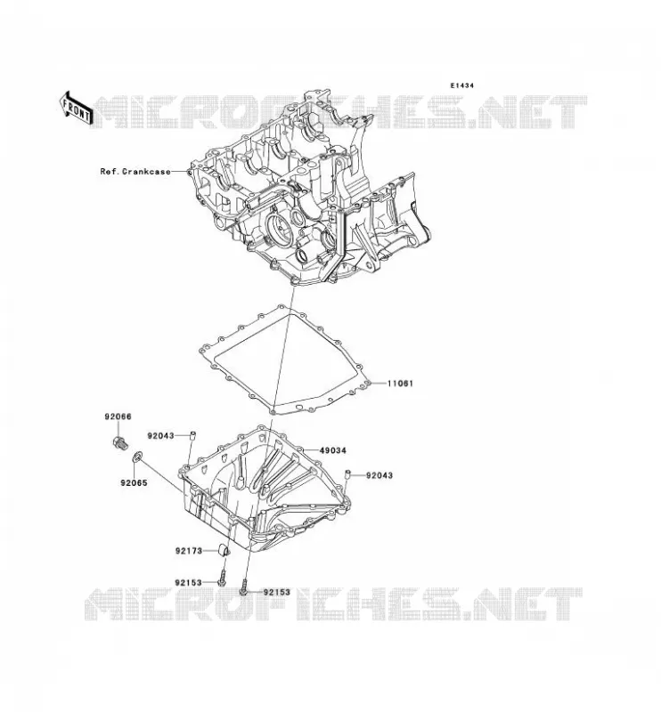 OIL PAN Kawasaki MOTOS 600 2012 NINJA ZX-6R  ZX600RCF