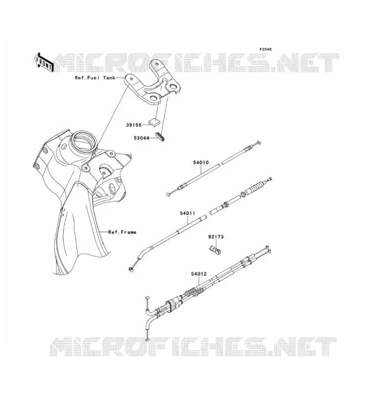 CABLES Kawasaki MOTOS 600 2014 NINJA ZX-6R  ZX600REF