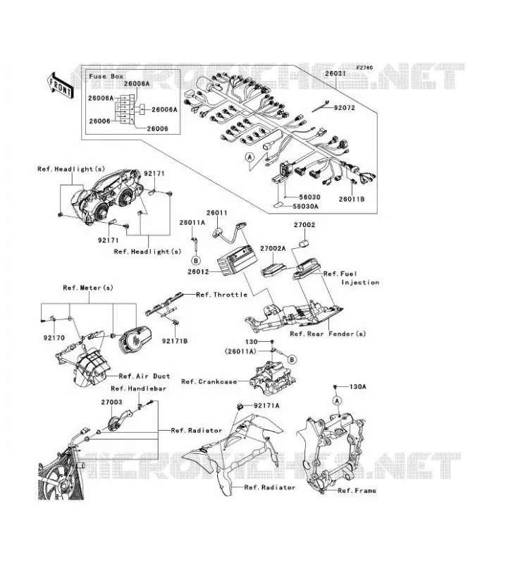CHASSIS ELECTRICAL EQUIPMENT Kawasaki MOTOS 600 2014 NINJA ZX-6R  ZX600REF