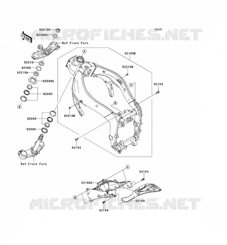 CHASSIS Kawasaki MOTOS 600 2014 NINJA ZX-6R  ZX600REF