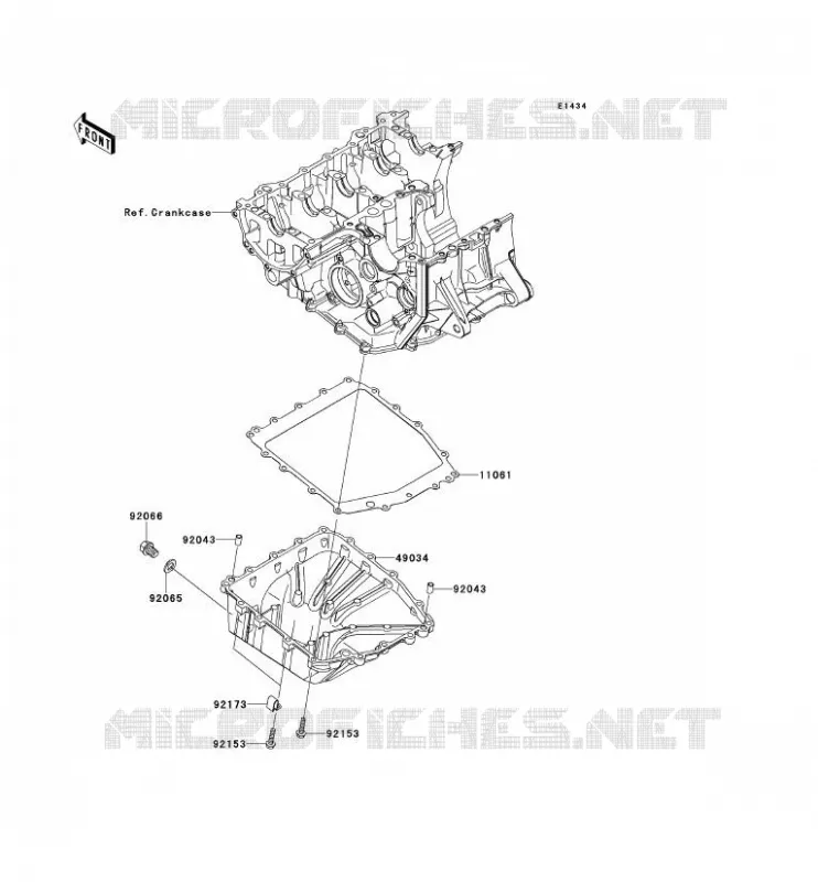 OIL PAN Kawasaki MOTOS 600 2014 NINJA ZX-6R  ZX600REF