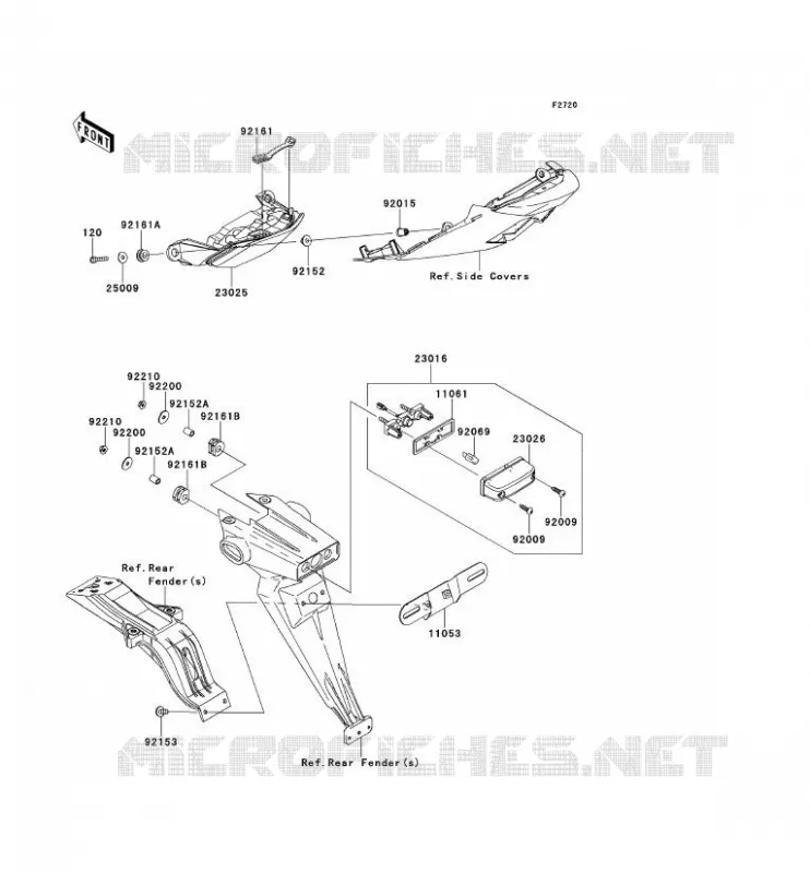 TAILIGHT(S) Kawasaki MOTOS 600 2014 NINJA ZX-6R  ZX600REF